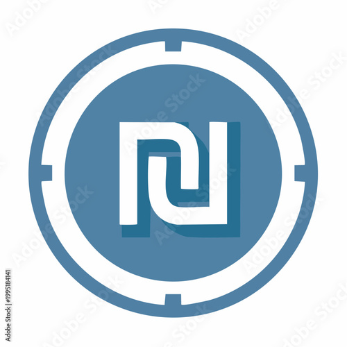 Israeli New Shekel Symbol Icon