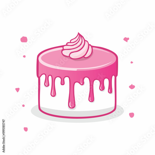 Pink Drip Cake with Swirl Frosting