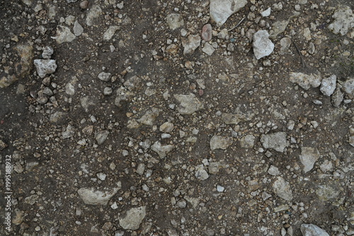 Schilderij op canvas Dark Earthy Stone Grit Abstract Texture Background Gritty Granular Surface Uneve