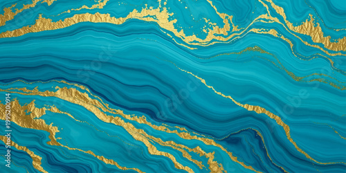 Seamless vector illustration of the wavy fabric texture of the flag of Spain with a blue ocean wave pattern design for a nature backdrop wallpaper