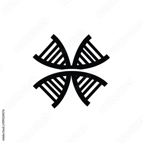 DNA Double Helix Structure Symbol.