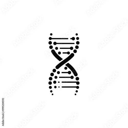 DNA double helix structure symbol.