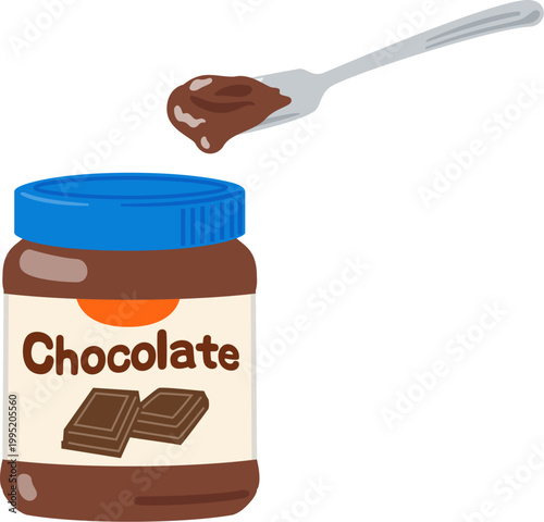 ボトル入りのチョコレートスプレッド