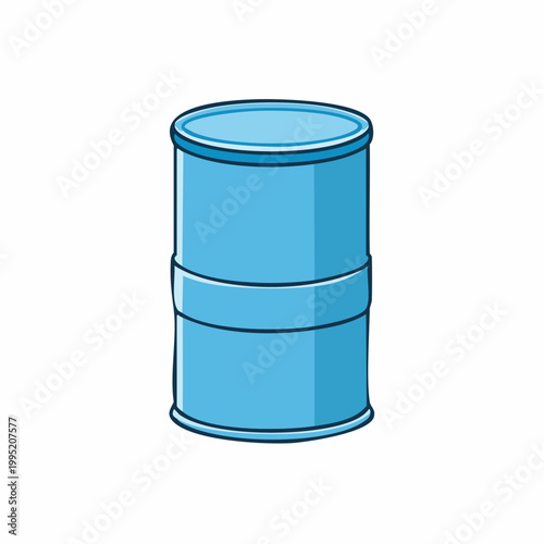 Blue Barrel Illustration