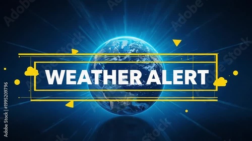 Tornado Warning Weather Alert Broadcast Background