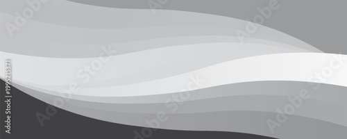 Gelombang abu-abu berlapis lembut menciptakan latar belakang abstrak modern yang minimal yang sempurna untuk presentasi, desain web, spanduk, dan proyek perusahaan. Kurva halus menyampaikan tenang,