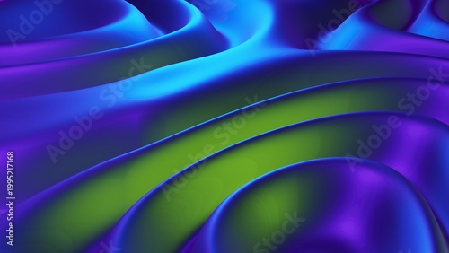 Futuristic Abstract Liquid Metal Waves, Dark Iridescent Sci-Fi Aesthetic