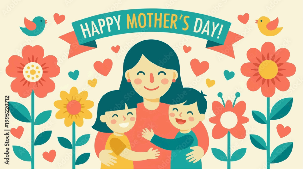 Fototapeta premium Happu mother day and daughter