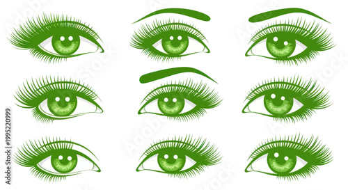 Green Eyes Collection: Diverse Expressions and Styles