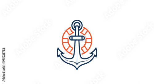 Nautical Anchor Symbol Icon Design.