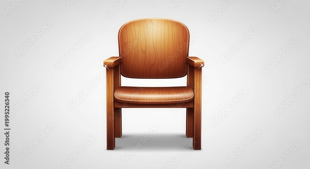 Fototapeta premium Elegant wooden armchair showcasing classic design and craftsmanship for modern interior spaces