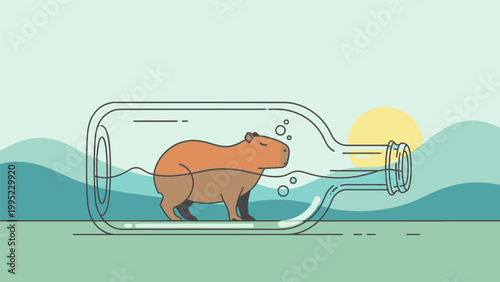 Capybara in a Glass Bottle.