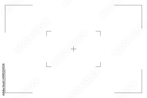 Simple camera viewfinder focus frame overlay