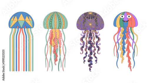 Colorful chromosome illustration with dna strands