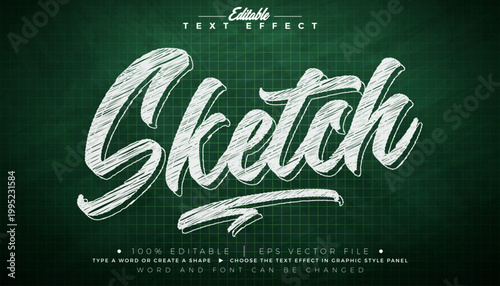 A green chalkboard background with editable text effect vector design and hand drawn chalk lettering for a classroom or school setting.