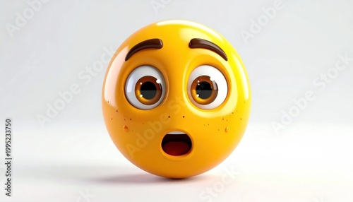 Surprised Emoji Face with Wide Eyes and Open Mouth.