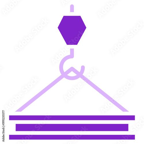 Crane Building Glyph Color Icon