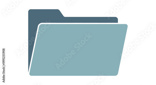 Two Blue File Folders Stacked.