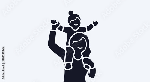 Woman holding baby in air happily.