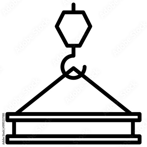 Crane Building Outline Icon