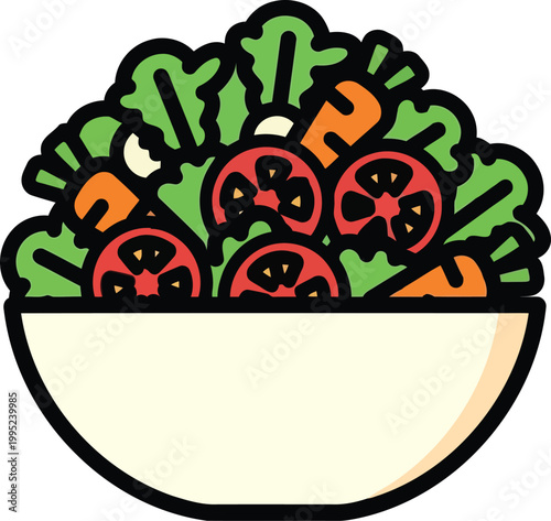 Foto Colorful salad in a bowl