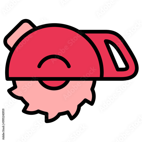 Saw Outline Color Icon