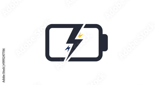Battery icon with lightning bolt.
