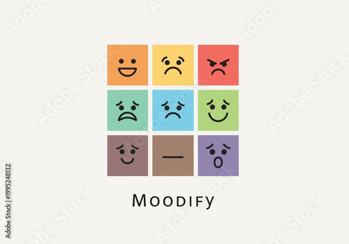 Collection of emoticon face expressions.
