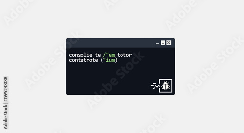 Computer terminal screen with code.