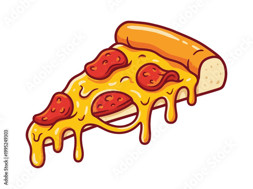 A single slice of delicious pepperoni pizza with melted cheese.
