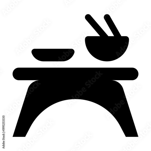 Breakfast Tray Solid Icon, Morning Meal Symbol, Food Service Sign, Dining Container Pictogram