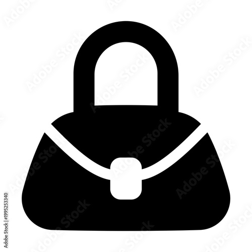 Handbag Solid Icon, Fashion Accessory Symbol, Purse Bag Sign, Women's Carry Pictogram