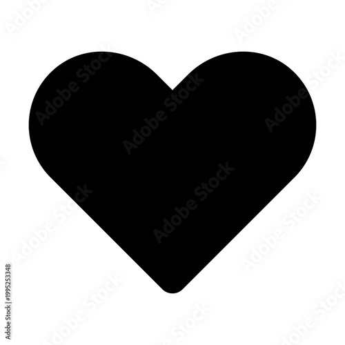 Heart Love Solid Icon, Affection Symbol, Romance Sign, Emotion Pictogram
