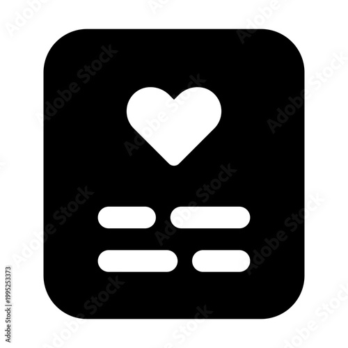 Love Letter Solid Icon, Romance Mail Symbol, Affection Message Sign, Romantic Correspondence Pictogram