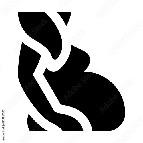 Pregnant Woman Solid Icon, Maternity Symbol, Expectant Mother Sign, Pregnancy Health Pictogram