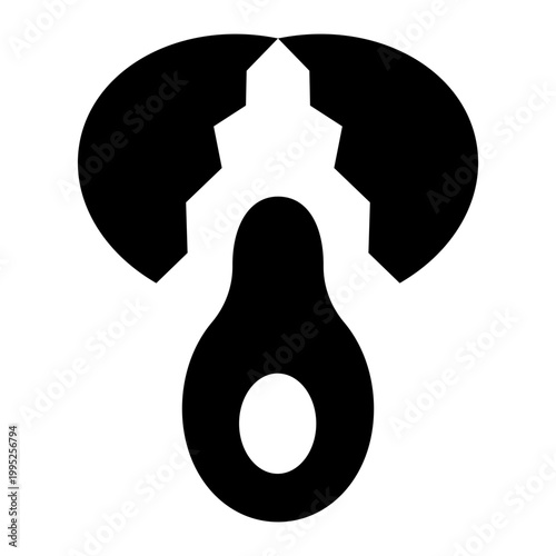 breaking egg glyph icon. raw egg cracking open with yolk spill. cooking prep and baking. food and kitchen