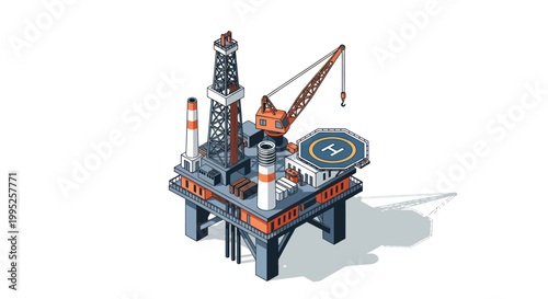Offshore Oil Rig Platform for Energy Production.