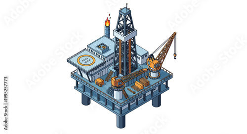 Offshore Oil Rig Platform for Energy Production.