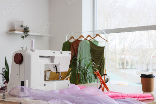 Sewing machine with fabric ...