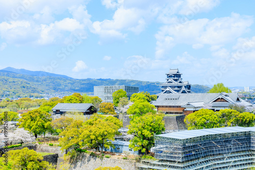 春の熊本城　熊本県熊本市