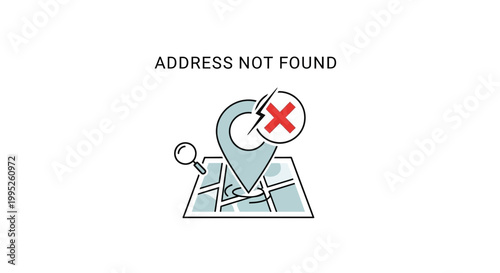 Error Location Not Found Icon.