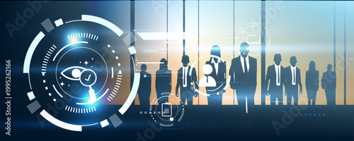 Leadership Vision Icon with Strategic Planning and Smart Business Direction System