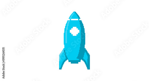 Blue Toy Rocket Ship.