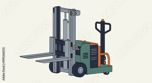 Industrial Pallet Stacker Forklift for Warehouse Operations.