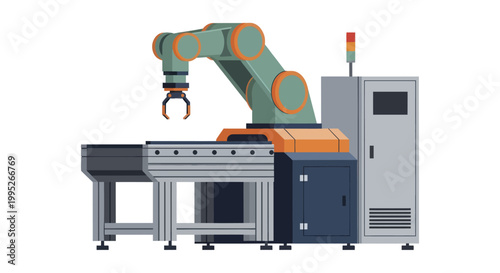 Industrial Robotic Arm Machine for Automation.