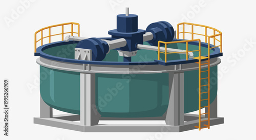 Industrial Thickener Machine for Mineral Processing and Wastewater Treatment.