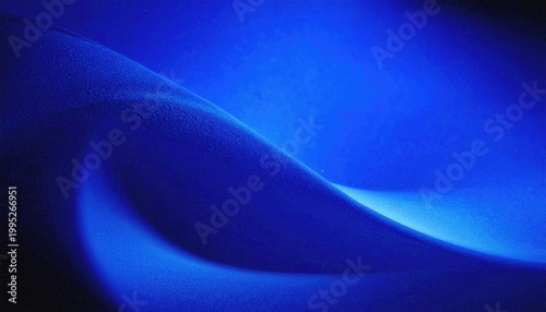Fond abstrait de courbes bleues profondes avec dégradés de couleurs élégants et lumière douce