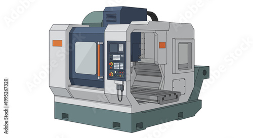 Modern Industrial CNC Machining Center for Precision Manufacturing.