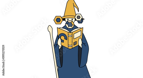Wizard with Book Staff.