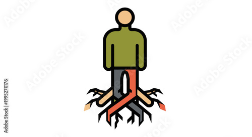 Person Rooted To Spot.